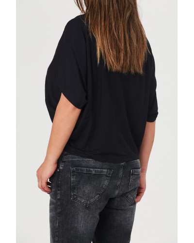 T-shirt Boyfriend Viscose Blk TRK