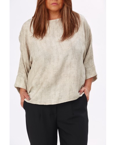 Maglia Casual Viscose Grej Usor Sidefat