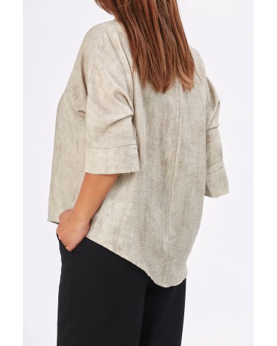 Maglia Casual Viscose Grej Usor Sidefat