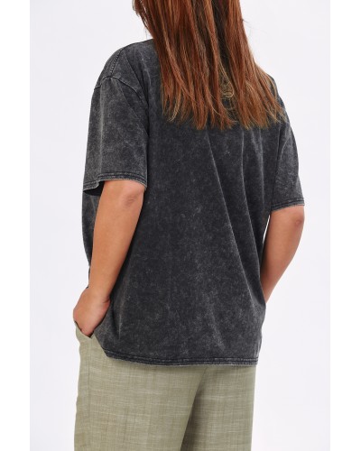 T-shirt Boyfriend Grigio Snoopy