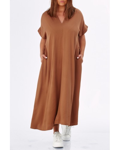 Abito Casual Viscose Tobacco