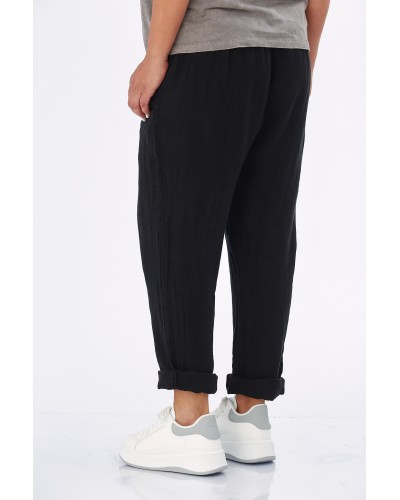 Pantaloni Boyfriend Casual LINO Blk