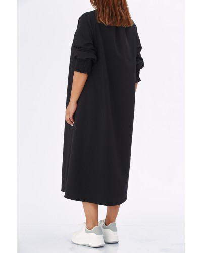 Abito Maxi Tunica Mix Viscose Blk IT