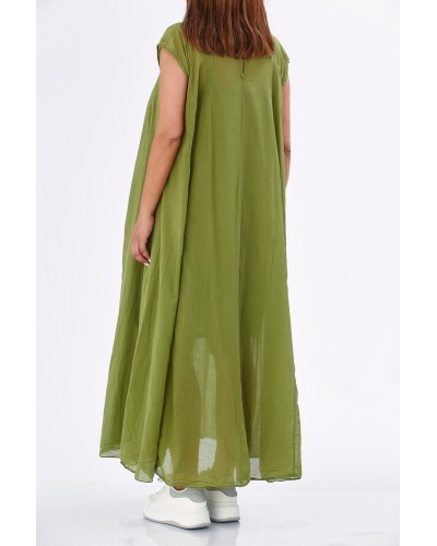 Abito Summer Batist cu Furou Olive