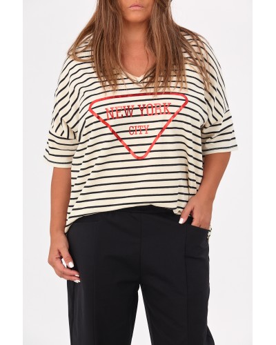 T-shirt Boyfriend Dung Blu NY