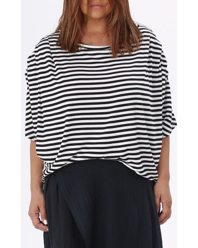 T-shirt Boyfriend Pense Umeri Dungi Blk