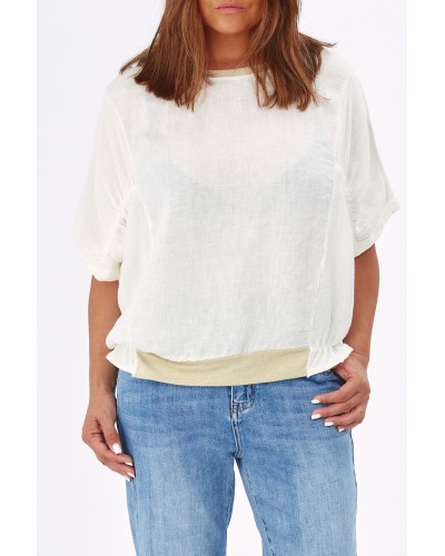 Bluza Wht Lino Summer GoldDTL