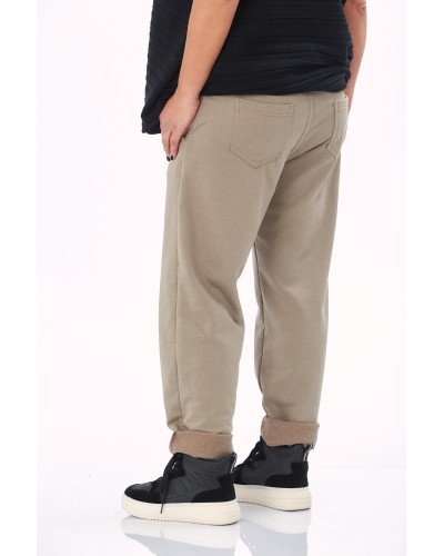Pantaloni Boyfriend COTTON Casual Buzunare