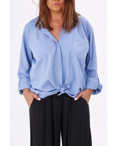 Camasa LINO Boyfriend Blu