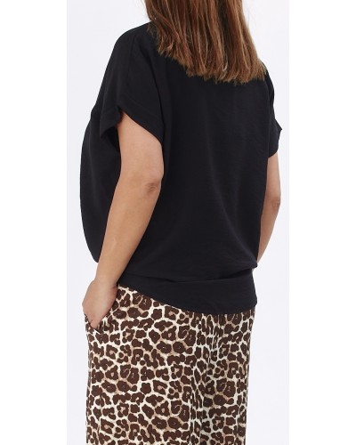 Camasa Casual Summer Viscose Blk