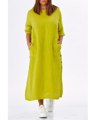 Abito Lino Oversized Nasturi Laterali