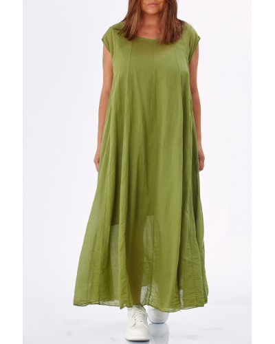 Abito Summer Batist cu Furou Olive