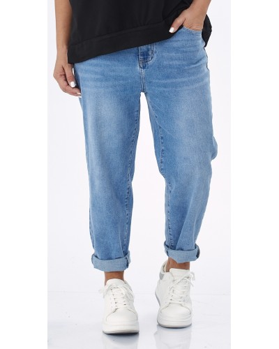 Jeans Boyfriend Denim Elastic Talie