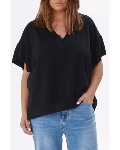 Maglia V Viscose Blk