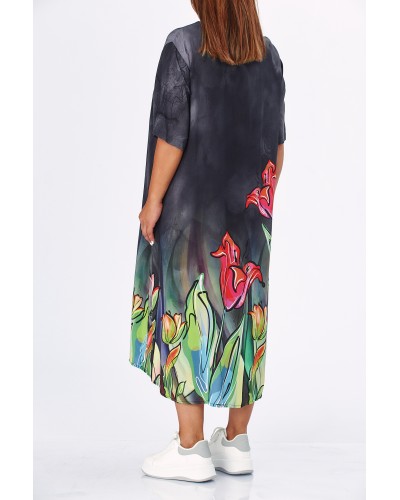 Abito Summer Viscose GRIGPRCLFLW