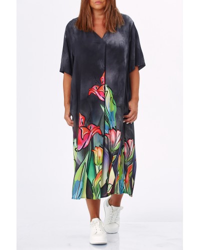 Abito Summer Viscose GRIGPRCLFLW