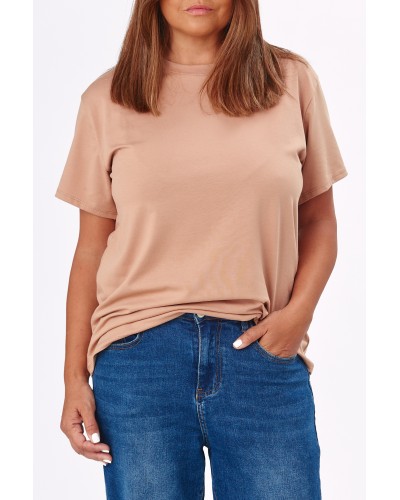 T-shirt Casual Basic Beige