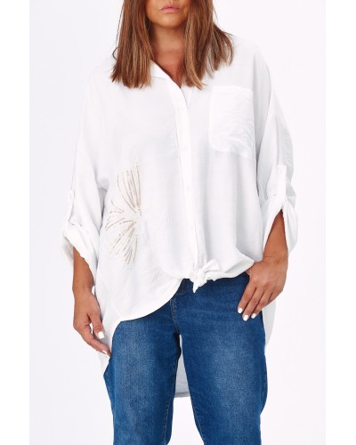 Camasa Oversized WHT  Rosa