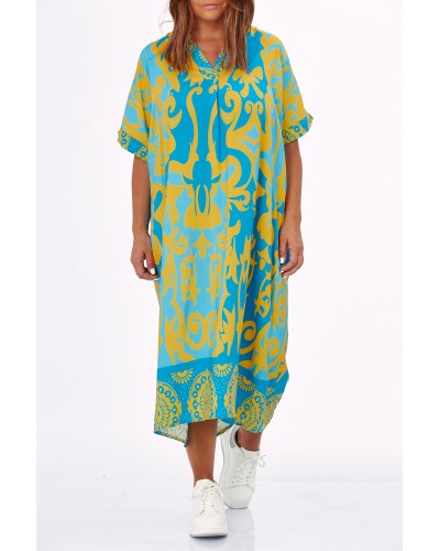 Abito Summer Viscose Mix CL YELL/BLU