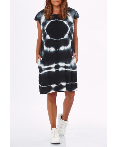Abito Summer Lino Splash Blk/Wht