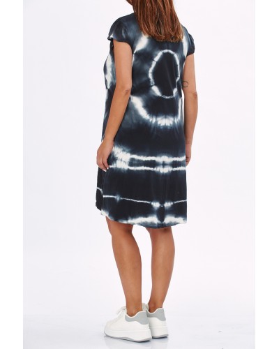 Abito Summer Lino Splash Blk/Wht