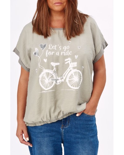 T-shirt Casual Boyfriend Print Bike
