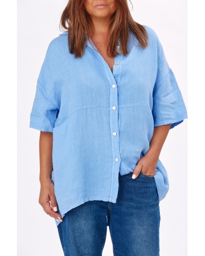 OverALL  Lino Buzunare Blu