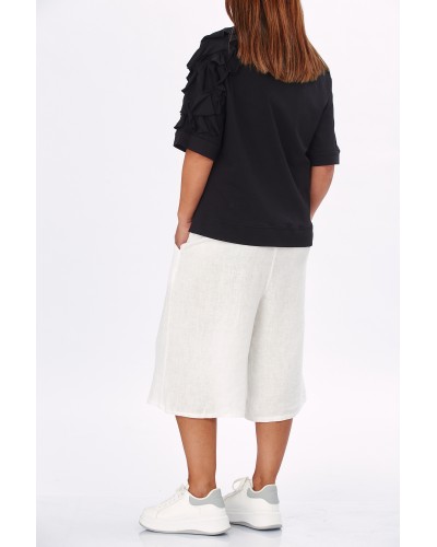 Pantaloni Boyfriend Lino Buzunare WHT