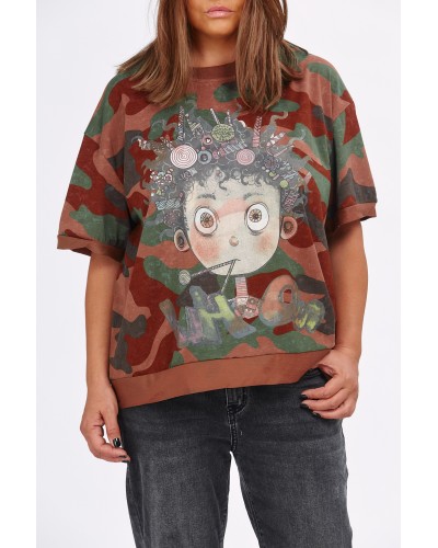 T-shirt Boyfriend Camouflage FACEBG