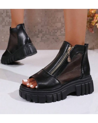 Sandale cu platforma inalta ZIP