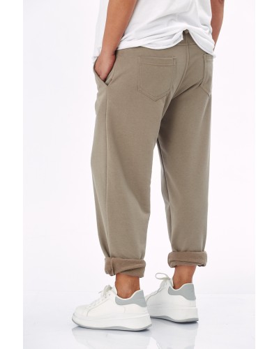 Pantaloni Boyfriend COTTON Casual Buzunare