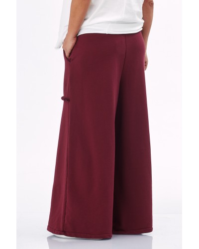 Pantaloni Boyfriend Cotton Burgundi