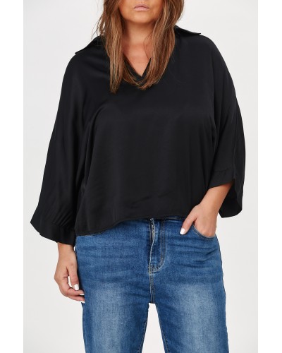 Maglia Viscose V Blk