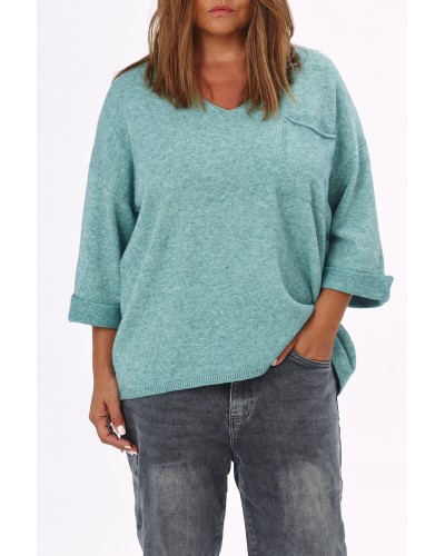 Maglia Oversized Tricot Buzunar BluVER