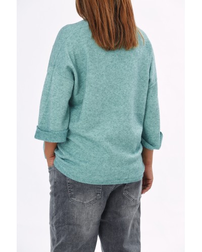Maglia Oversized Tricot Buzunar BluVER