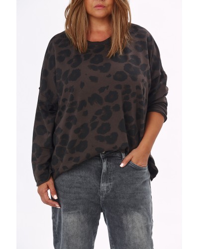 Maglia Boyfriend Oversized Animalia Maro/blk