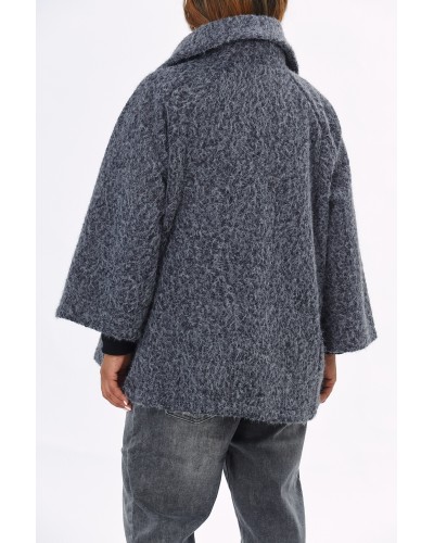 Jacheta Oversized Buzunare Mitzi Soft Grigio