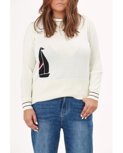Maglia  Casual  Boat Blanco