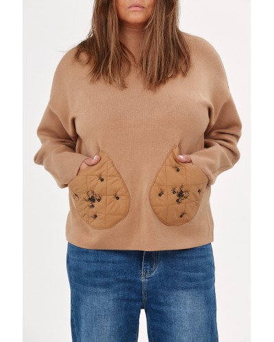 Maglioncino Winter Buzunare Fas Caramel