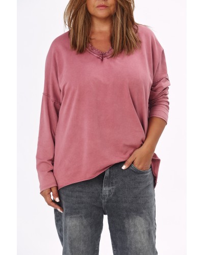 Maglia V Casual DUSTpink