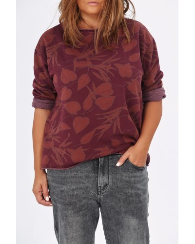 Maglia Casual Print Frunze