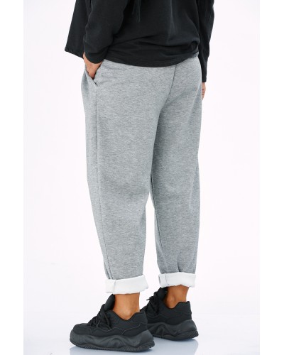 Pantaloni Boyfriend Casual Grigio