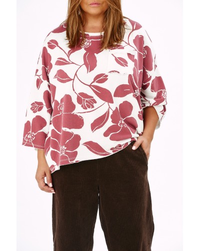 Maglia Boyfriend Cotton FLW Print