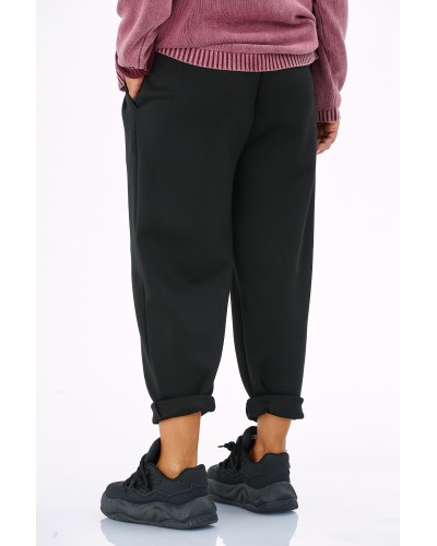 Pantaloni Boyfriend Casual Blk