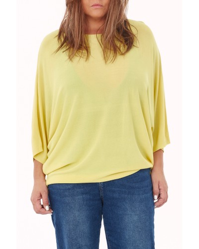 Maglia Casual Fina Viscose Yellow