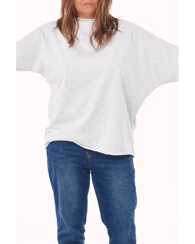 T-shirt Boyfriend Sport Asimetric Grigio