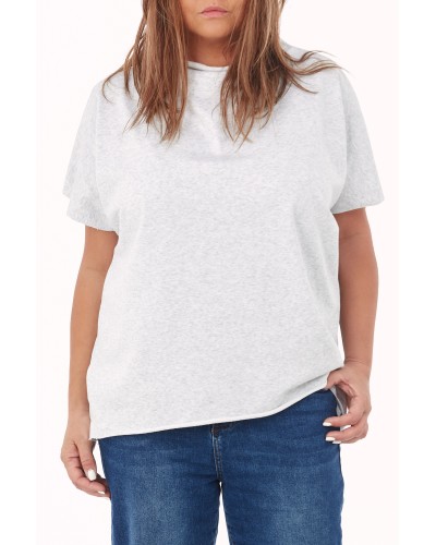 T-shirt Boyfriend Oversized Sport Grigio
