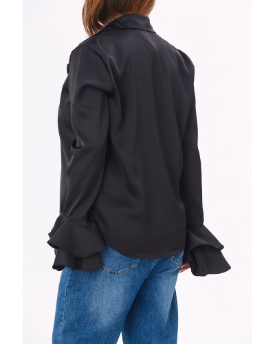 Camasa V Volane Piept si Maneca