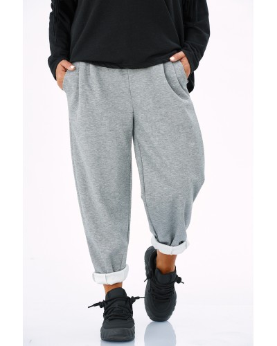 Pantaloni Boyfriend Casual Grigio