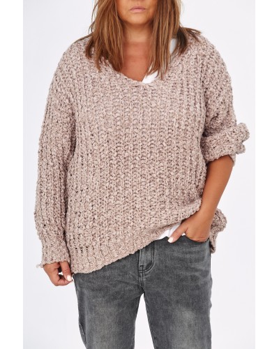 Pullover Oversized KNOT V Champagne